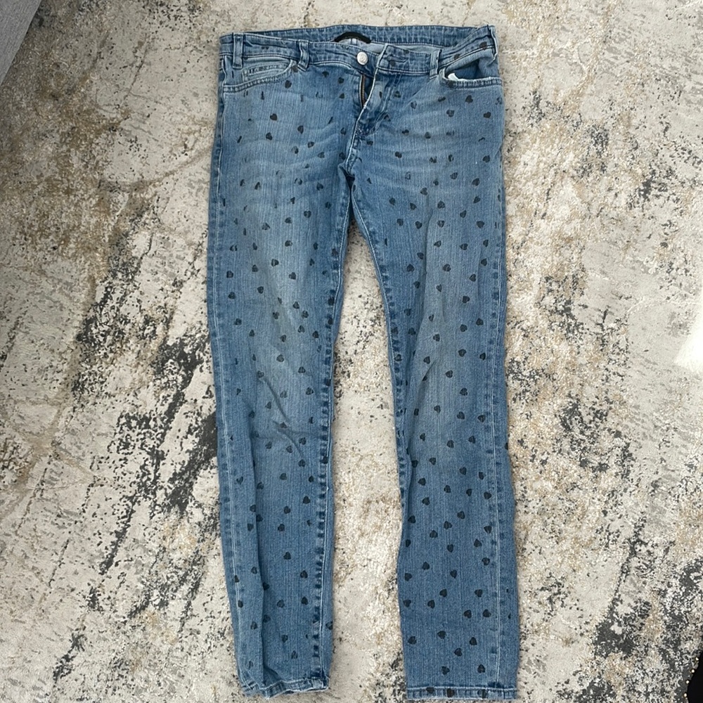 Pinko heart stamped jeans